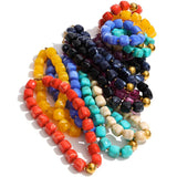 Load image into Gallery viewer, Yhpup Hot Style Handmade Jewelry Acrylic Resin Beads Chain Necklace Bracelet Stainless Steel Spring Summer Statement Accessories