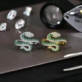 Load image into Gallery viewer, CHARMING Original Snake Moissanite Rings Handmade Lab Diamond Open Ring S925 Silver Men Woman Party Fine Jewelry Gifts Wholesale