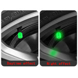 Load image into Gallery viewer, 4pcs 6 Colors Luminous Tire Valve Caps Car Motorcycle Glowing Valve Cover Tire Valve Caps Car Accessories Auto Accessoires