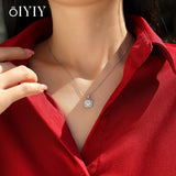 Load image into Gallery viewer, OIYIY Moissanite Necklace for Women 925 Sterling Silver D VVS1 GRA Certified Lab Grown Diamond Pendant Luxury Fine Jewelry Gift