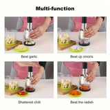 Load image into Gallery viewer, Vertical Hand Press Manual Garlic Vegetable Chopper With Storage Box