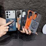 Load image into Gallery viewer, 360 Rotating Bracket Hard PC Phone Case For Magsafe Samsung S26 S25 S24 S23 S22 Ultra Plus Magnetic Stand Holder Frameless Cover