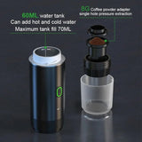 Load image into Gallery viewer, Wireless Electric Portable Espresso Coffee Machine for Car &amp; Home Camping Coffee Maker 3-in-1 Capsule Powder Travel Coffee Maker