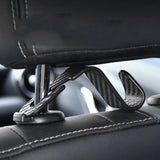 Load image into Gallery viewer, Universal Car Seat Headrest Hanger 4 Pack Carbon Fiber Pattern Back Seat Storage Hook Handbag Clothes Holder Vehicle Interior Pa