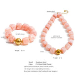 Load image into Gallery viewer, Yhpup Hot Style Handmade Jewelry Acrylic Resin Beads Chain Necklace Bracelet Stainless Steel Spring Summer Statement Accessories