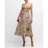 Load image into Gallery viewer, Australia Z Brand 2026 New Sexy Suspender Colorful Embroidered Lace Long Skirt Dress