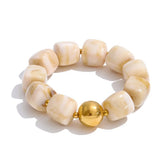 Load image into Gallery viewer, Yhpup Hot Style Handmade Jewelry Acrylic Resin Beads Chain Necklace Bracelet Stainless Steel Spring Summer Statement Accessories
