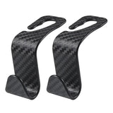 Load image into Gallery viewer, Universal Car Seat Headrest Hanger 4 Pack Carbon Fiber Pattern Back Seat Storage Hook Handbag Clothes Holder Vehicle Interior Pa