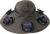Load image into Gallery viewer, New Summer 6 Fans Solar Fan Hat Breathable UV Protection Wide Brim Sun Cap Fan Visor Cap For Men Outdoor Hiking Camping Fishing