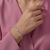 Load image into Gallery viewer, Rrjzz Round D-Color 3mm 2.5mm 2mm Full Moissanite Clover Lucky Bracelet Four Leaf Flower Beaded Bracelet for Women Jewelry Gifts