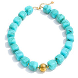 Load image into Gallery viewer, Yhpup Hot Style Handmade Jewelry Acrylic Resin Beads Chain Necklace Bracelet Stainless Steel Spring Summer Statement Accessories
