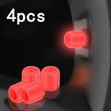 Load image into Gallery viewer, 4pcs 6 Colors Luminous Tire Valve Caps Car Motorcycle Glowing Valve Cover Tire Valve Caps Car Accessories Auto Accessoires