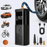 Load image into Gallery viewer, Portable Car Air Compressor 3X Faster 150PSI Cordless Tire Inflator Pump with Digital Gauge for Car Motorcycle Bike Air Pump