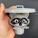 Load image into Gallery viewer, Cute Raccoon Toilet Paper Holder Playful Bathroom Decor With Trash Can Lid Cover Unique Gift Idea Funny Home Accessory
