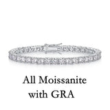 Load image into Gallery viewer, Junsun 3mm to 6.5mm D Color VVS1 Moissanite Tennis Bracelet for Women Men S925 Sterling Silver Fine Jewelry for Wife Husband