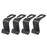 Load image into Gallery viewer, Universal Car Seat Headrest Hanger 4 Pack Carbon Fiber Pattern Back Seat Storage Hook Handbag Clothes Holder Vehicle Interior Pa