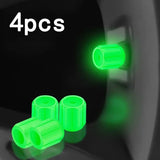 Load image into Gallery viewer, 4pcs 6 Colors Luminous Tire Valve Caps Car Motorcycle Glowing Valve Cover Tire Valve Caps Car Accessories Auto Accessoires