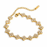 Load image into Gallery viewer, NiNice 316L Stainless Steel Bracelet Cubic Zirconia Exquisite Temperament Popular Fashion Simple Selection Jewelry Wholesale