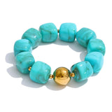 Load image into Gallery viewer, Yhpup Hot Style Handmade Jewelry Acrylic Resin Beads Chain Necklace Bracelet Stainless Steel Spring Summer Statement Accessories