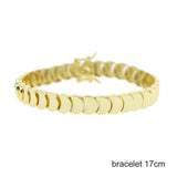 Load image into Gallery viewer, Wholesale Geometric Shiny Plain Micro Pave 5A Zirconia CZ Moon Shaped Chain Choker Necklace Gold Color Fashion Women Jewelry Set