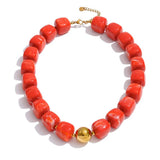 Load image into Gallery viewer, Yhpup Hot Style Handmade Jewelry Acrylic Resin Beads Chain Necklace Bracelet Stainless Steel Spring Summer Statement Accessories